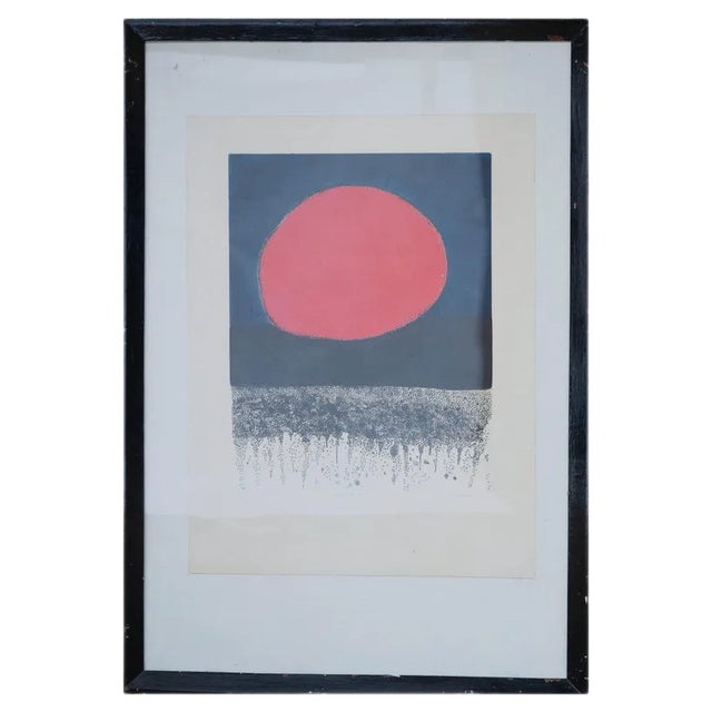 Penny Ormerod, Black, Blue and Red Composition, 1977, Print, Framed For Sale