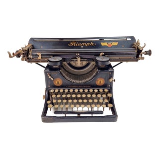 Vintage German Truimph Typewriter in Metal and Steel, 1920 For Sale