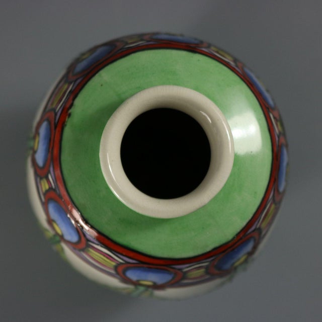 Green Minton Secessionist No.1 Vase Rare Colourway For Sale - Image 8 of 8