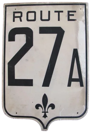 Vintage French Road Sign - Route. 27A