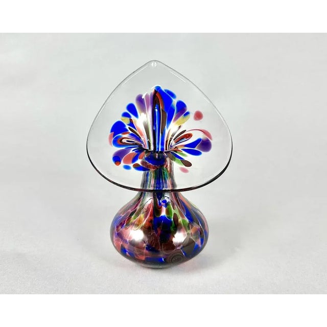 Hand Blown Multi-Color Vase from Glasbläserei Heimbach, Germany For Sale - Image 7 of 7