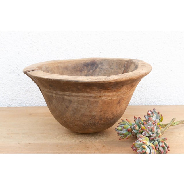 Wabi Sabi African Wood Bowl For Sale - Image 11 of 11