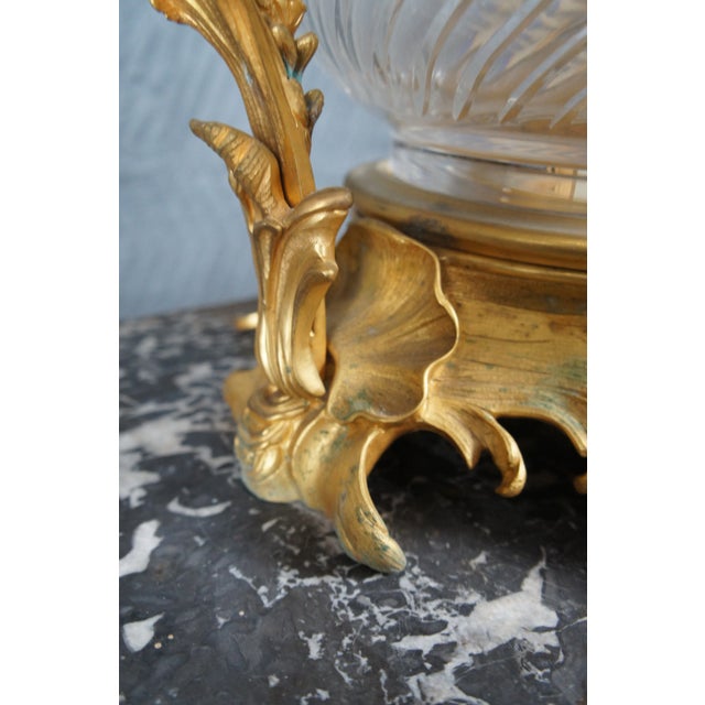 Mid 20th Century Eric Stepniewski French Louis XV Ormolu Crystal Incense Burner Centerpiece Bowl For Sale - Image 10 of 12