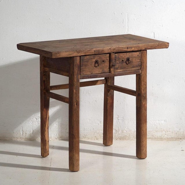 Antique Elm Console Table For Sale - Image 12 of 12