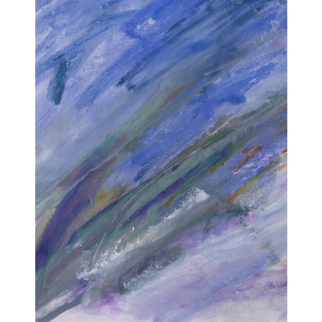 Printmaking Materials "Lapus Lake", Abstract in Blue by Molly Frances - 50" X 40" For Sale - Image 7 of 8