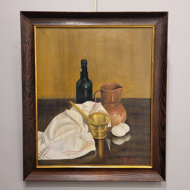 Peñalba Font, Castilian School Still Life, 1967, Oil on Canvas, Framed For Sale - Image 4 of 18
