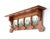 Art Nouveau Belgian Oak Wall Coat Rack with Tiles, 1900s For Sale - Image 3 of 9