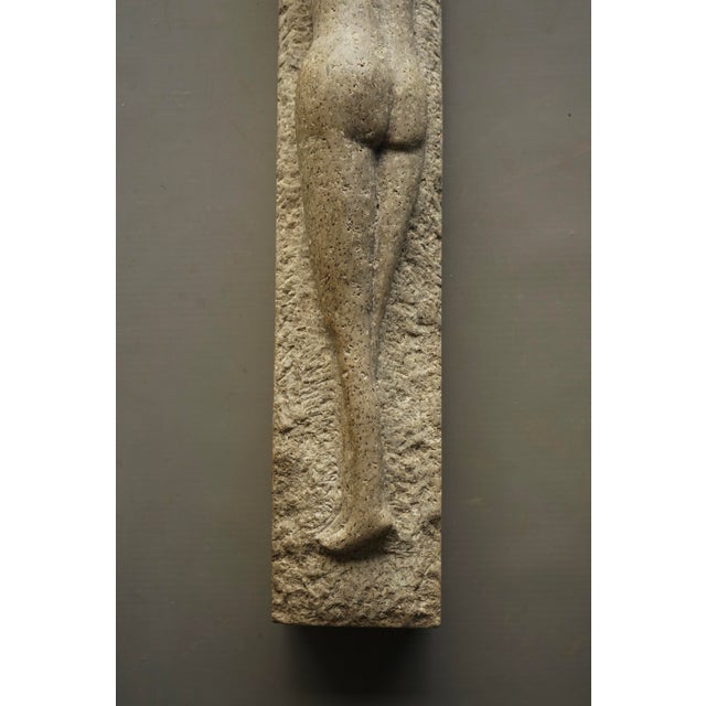 Carved Stone Sculpture of a Reclining Nude, 1960s For Sale - Image 6 of 9