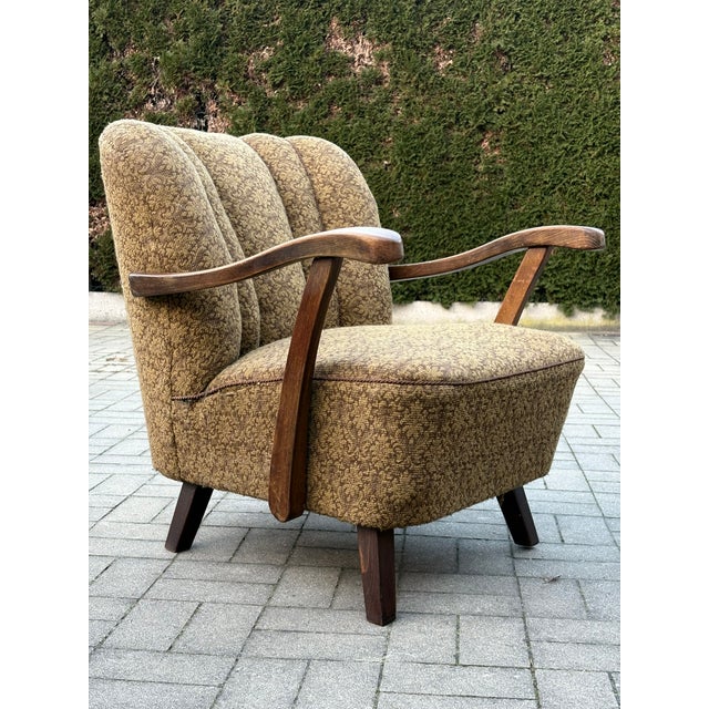 Wood Armchair attributed to Jindrich Halabala for Up Závody, 1930s For Sale - Image 7 of 7