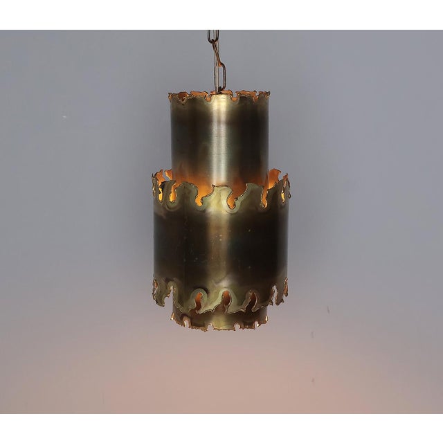 1960s Vintage 6400 Brass Pendant Lamps by Svend Aage Holm Sørensen for Holm Sørensen & Co, 1960s, Set of 2 For Sale - Image 5 of 13