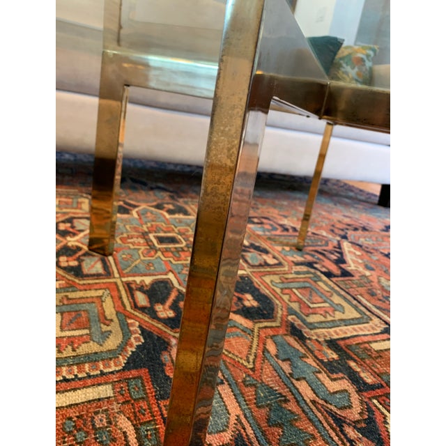 Milo Baughman, Thayer Coggin Brass Double X Coffee Table For Sale - Image 9 of 11