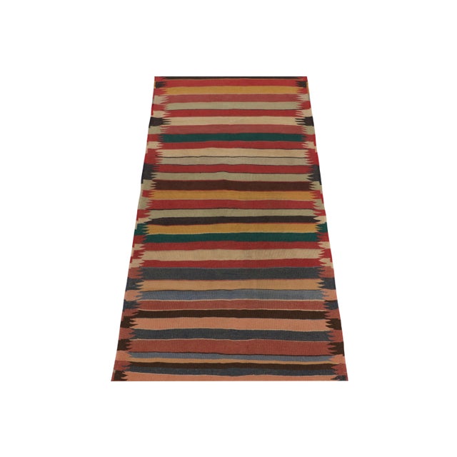 Tribal Vintage Shahsavan Persian Kilim Rug in Polychromatic Stripes by Rug & Kilim For Sale - Image 3 of 7