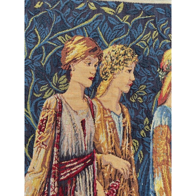 Textile Large Jaquar Tapestry with Marriage Design, 1980s For Sale - Image 7 of 18