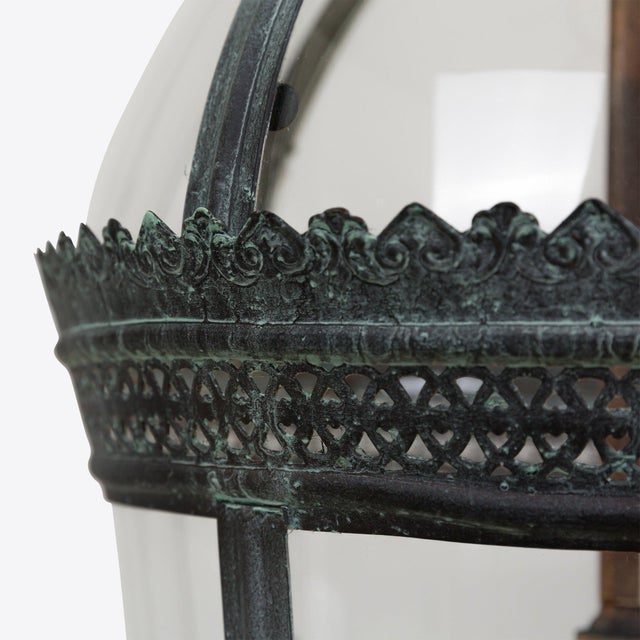 Medium Verdigris Bronze Byron Lantern from Pure White Lines For Sale - Image 6 of 11