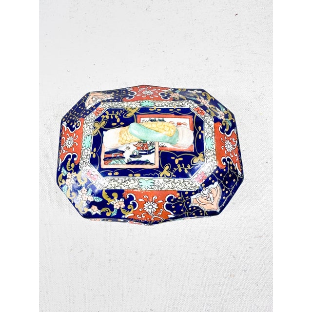 Antique Regency Coalport Imari Porcelain Covered Trinket Box - Pattern 430 For Sale In New Orleans - Image 6 of 13