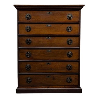 20th Century Edwardian English Mahogany Chest of Drawers, 1890s For Sale