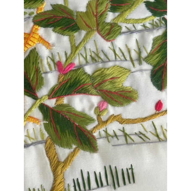 Pair Chinese Signed Embroidered Suzhou Silk Framed Paintings For Sale - Image 13 of 18