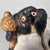 Cheerful Tanuki statue made of Shigaraki pottery, 1980s, Japan. Dimensions: height 26 cm, width 19 cm, depth 19 cm. This...