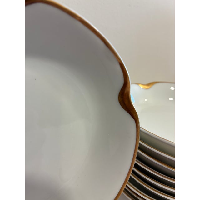 Ceramic Vintage Haviland & Co. Limoges Gold Rim Bowls - Set of 10 For Sale - Image 7 of 12