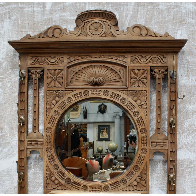 A Stunning Victorian carved oak ‘Green Man’ hall stand. Made from Oak, displaying a beautifully hand carved surround and...