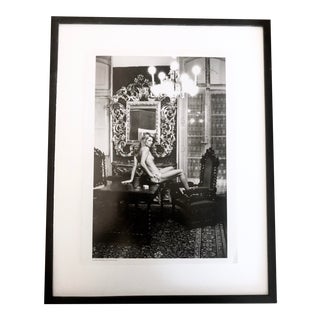 Charlotte Rampling Black & White Photograph by Helmut Newton For Sale