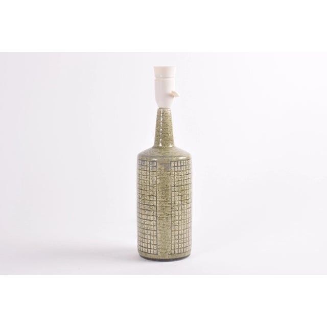 Danish Modern Palshus Table Lamp with Grid Decor and Lampshade, 1960s For Sale - Image 3 of 9