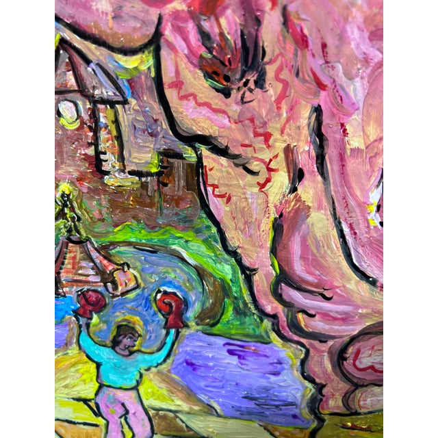 One-of-a-Kind Large Painting on Board by Serg Graff "Caricature". Coa Attached For Sale - Image 13 of 13