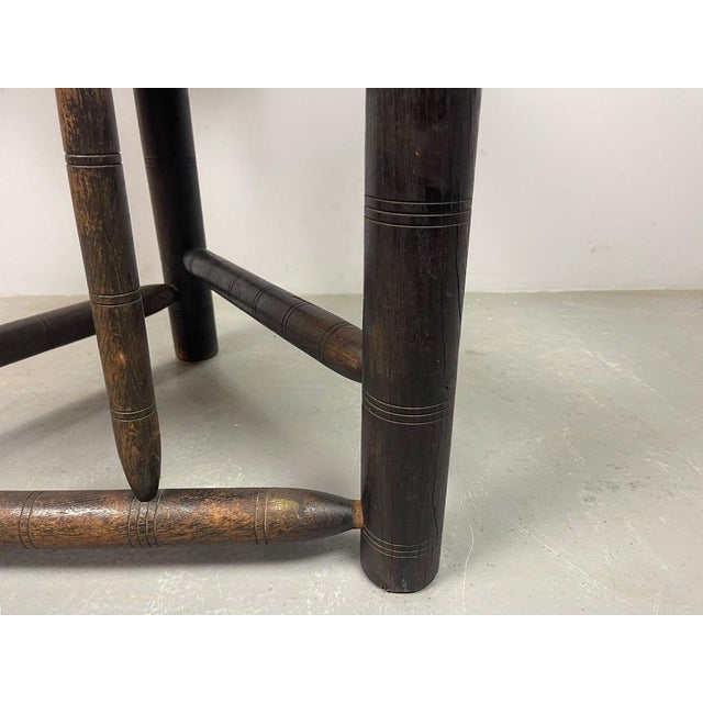 Wood Ethiopian Gurage Chieftains Chair in Hand-Carved Hardwood, 1930s For Sale - Image 7 of 18