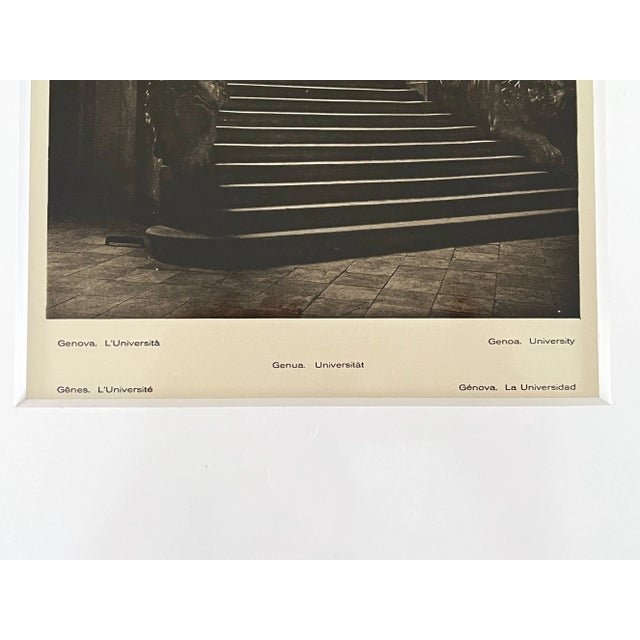 Wood 1920s Photogravure of Genoa University For Sale - Image 7 of 10
