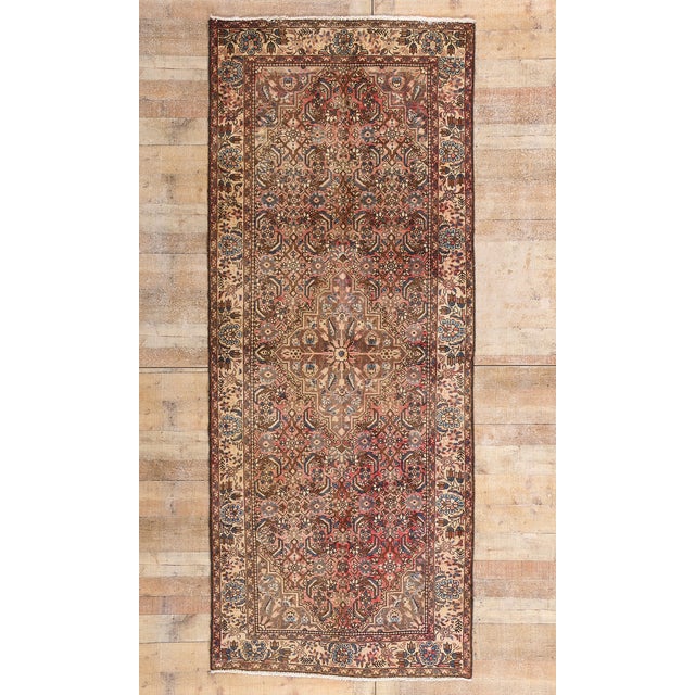 Antique Persian Bakhtiari Rug Runner, 04'00 X 09'10 For Sale - Image 10 of 10