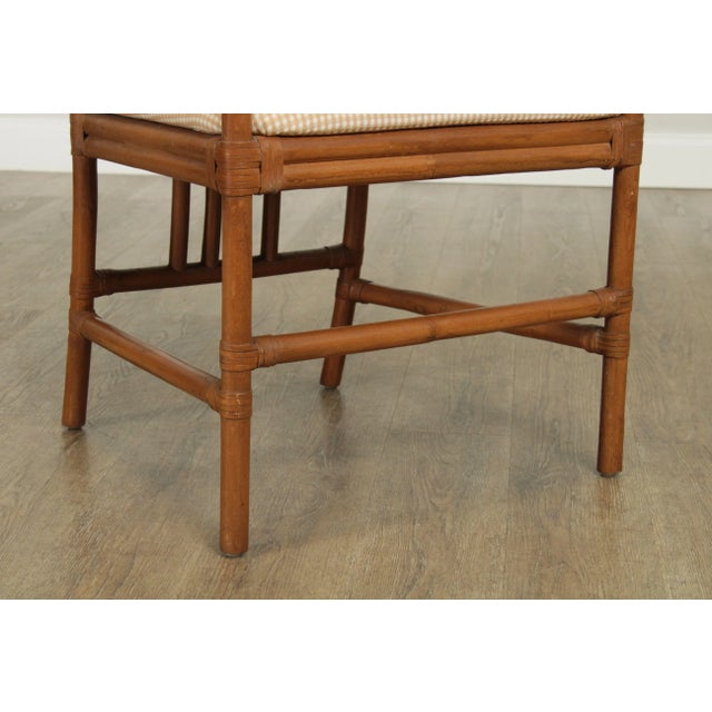 Off-white Rattan High Back Armchairs - A Pair For Sale - Image 8 of 13