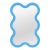 Compact Contemporary Wavy Wall Mirror – Light Blue Hvyli 6 by Oitoproducts For Sale