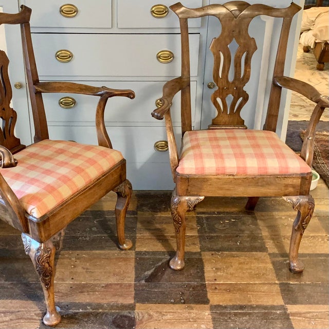 Rococo Pair of Northern European Rococo Carved Armchairs For Sale - Image 3 of 16