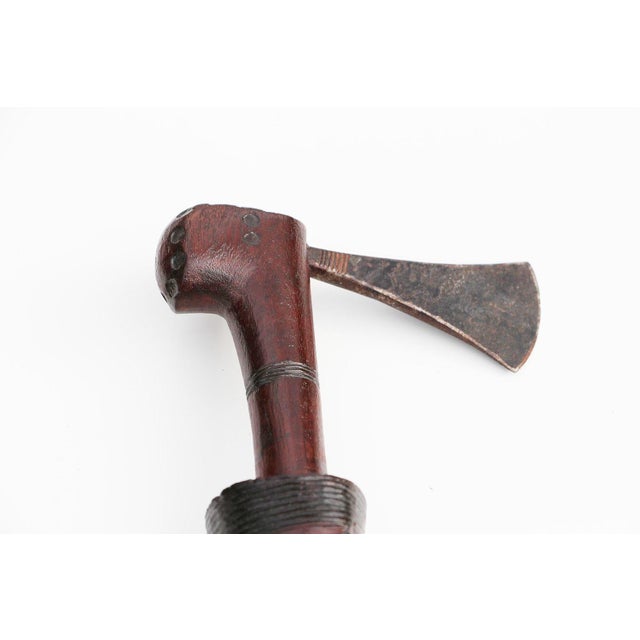 African Lwena Anthropomorphic Female Axe, Angola, Mid 20th Century For Sale - Image 3 of 13