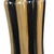 Art Deco Hollywood Regency Black & Tan Fluted Ceramic Vase Pair For Sale - Image 14 of 16