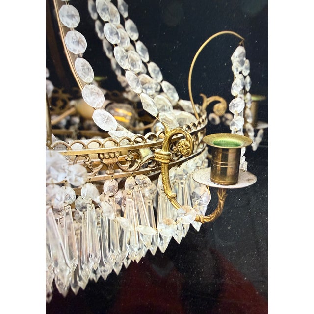 1950s Vintage Swedish Empire Style Chandelier, 1950s For Sale - Image 5 of 7