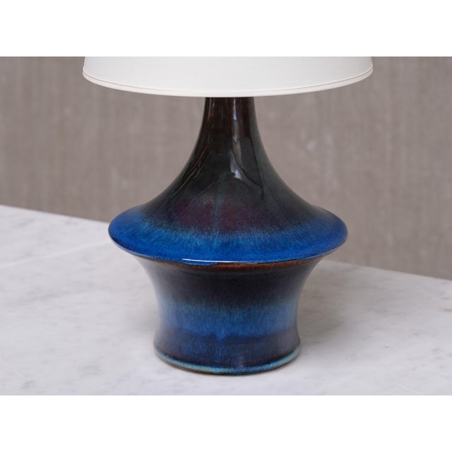 1960s Table Lamps in Glazed Stoneware by Einar Johansen for Søholm, Denmark, 1960s, Set of 2 For Sale - Image 5 of 11
