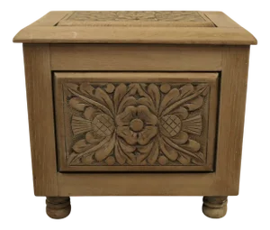 Arts and Crafts Bleached Oak Purdonium Coal Box, 1890s