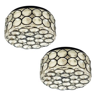 Mid-Century Glass Flush Mount or Ceiling Light from Limburg, Germany, 1960s For Sale