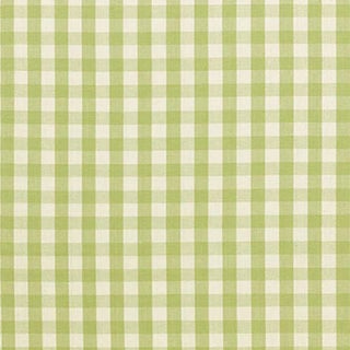 Sample - Schumacher Elton Cotton Check Fabric in Sage For Sale