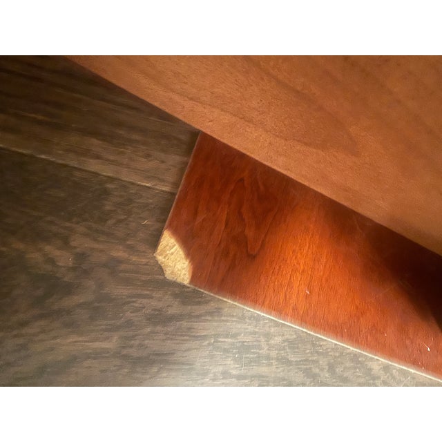 1990s Handcrafted Solid Cherry Wood Low Bookcase / Media Console, 61" For Sale - Image 12 of 12