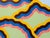 Contemporary 2026 "Ridges" Contemporary Blue, Green, Red, & Yellow Patterned Abstract Landscape Painting By Tina Ruyi For Sale - Image 3 of 7
