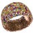 Bochic “Capri” Vintage Sapphire & Multi Gem Bangle Set In 18K Gold & Silver For Sale - Image 9 of 16