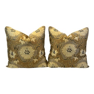 Custom Feather/Down Throw Pillows - a Pair For Sale