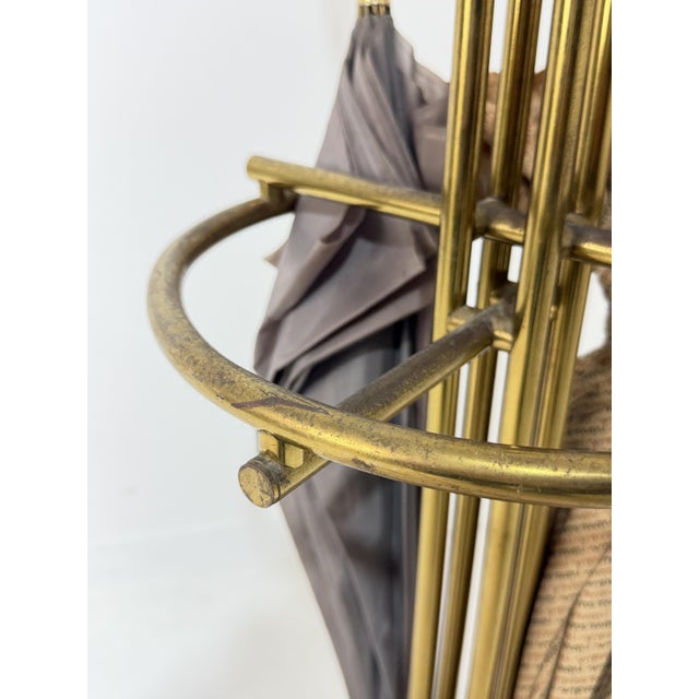 Brass and Marble Umbrella Stand, Italy, 1970 For Sale - Image 4 of 8