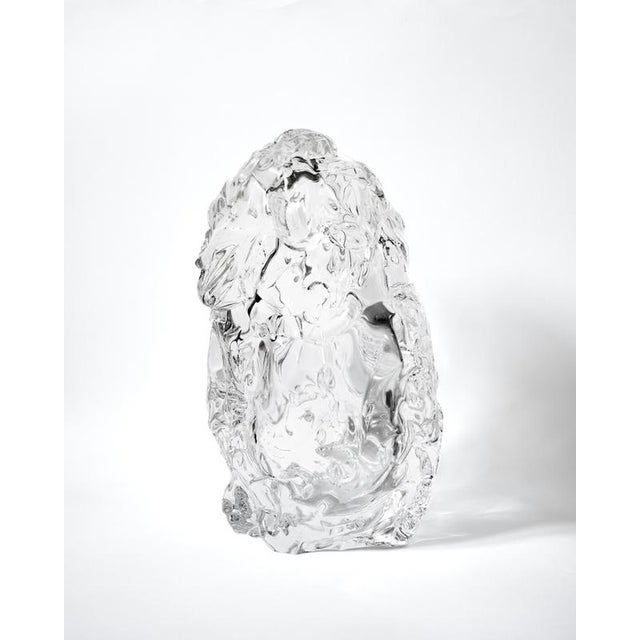 Unique Painting #04 Hand Blown Glass Sculpture by Szkło Studio. One of a Kind. Dimensions: Approx. W 15 x D 15 x H 32 cm....