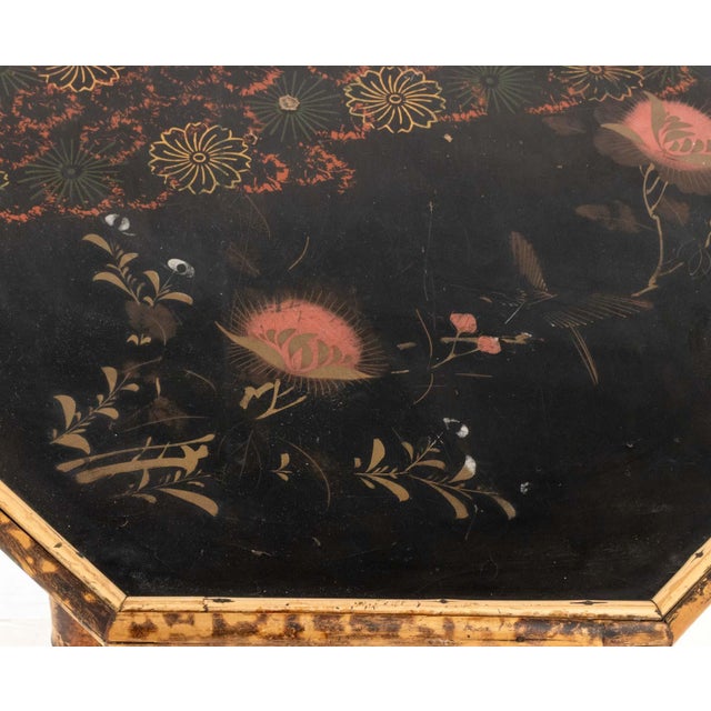 Chinoiserie Lacquered Bamboo Lamp Table For Sale In New York - Image 6 of 8