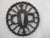 Antique Japanese hand forged iron Tsuba or sword hand guard. The tsuba is mounted between the sword's blade and grip to...