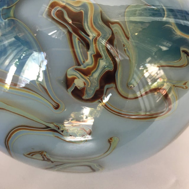 Artist Dick Huss Hand - Blown Art Glass Vase For Sale - Image 9 of 11