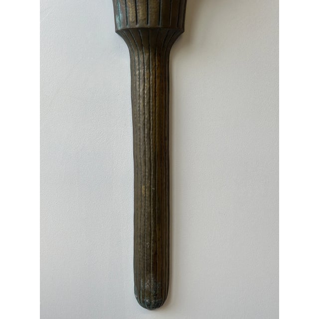 Vintage Italian Egidio Casagrande Hammered Brass Wall Vessel, Circa 1950s For Sale - Image 11 of 18